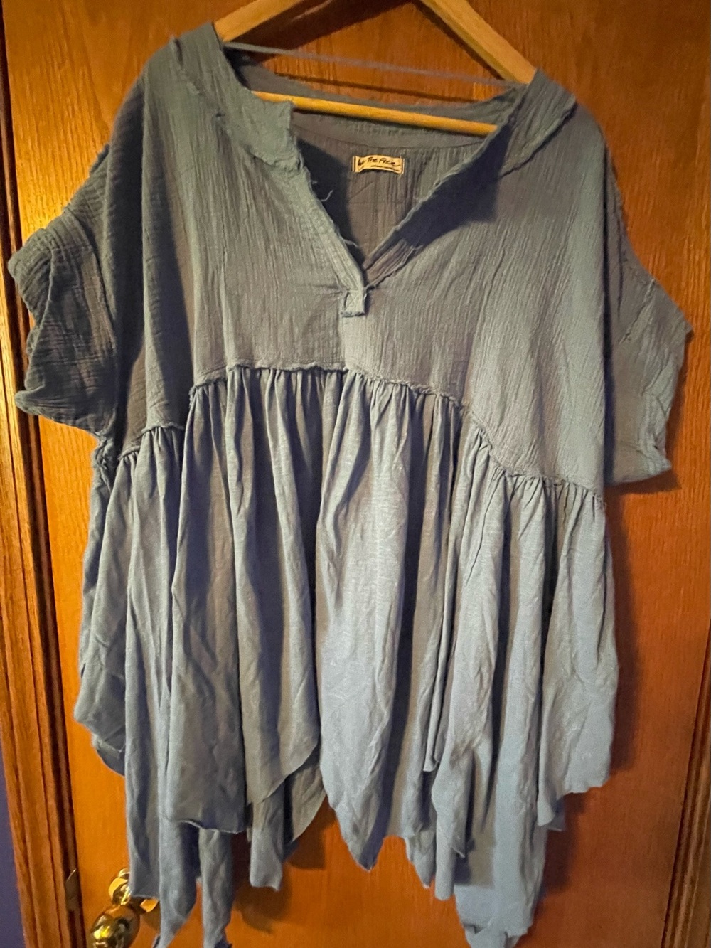We The Free Washed Blue Peasant Tunic